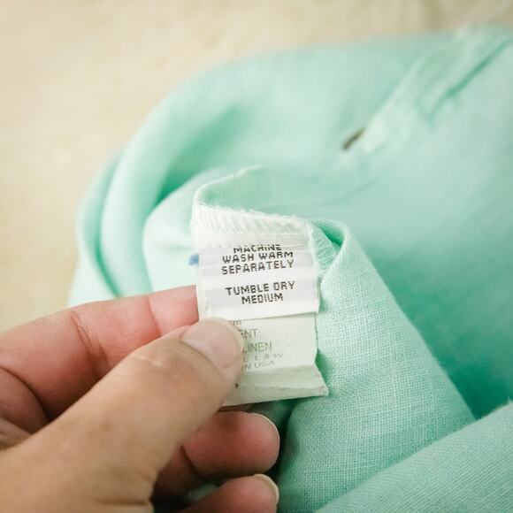 Cut Loose Size Medium M Light Green Collared Button Boxy Artsy Top Blouse - Picture 5 of 8